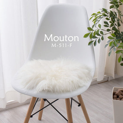 天然ムートン クッション ぬくぬくシートクッション ニュージーランド天然ムートン チェアパッド 羊毛 座布団 北欧 姫系 おしゃれ ムートンクッション ムートン座布団(代引不可)