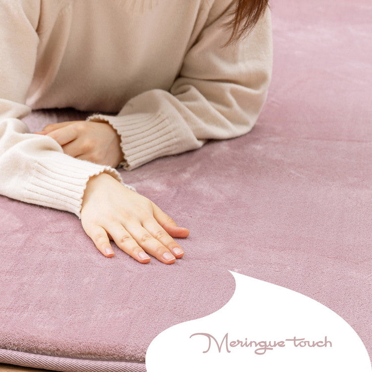 撥水加工ラグ メレンゲタッチ 低反発ラグ 185×240cm 長方形 3畳 ラグマット ラグ こたつ敷き おしゃれ ウレタン入り 滑り止め付き 手洗いOK ホットカーペットカバー 無地 ふっくら はっ水 厚手 秋冬(代引不可)
