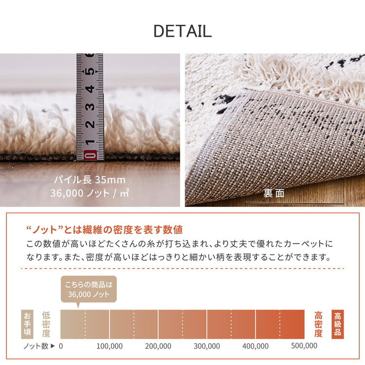 ベルギー製 ウィルトンラグ 100×150cm ベニワレン風 BOHO シャギーラグ 床暖房対応 大柄チェック モノトーン シック シャビー ラグ ラグマット カーペット おしゃれ(代引不可)