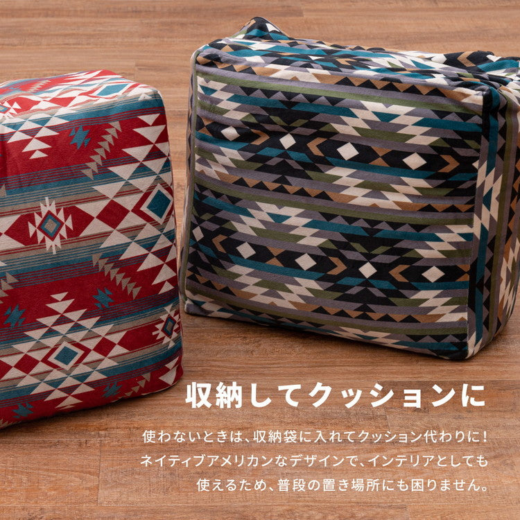 2WAY 寝袋ブランケット クッションシュラフ 寝袋 ブランケット アウトドア キャンプ お家キャンプ ベランピング 防災グッズ 車中泊 毛布(代引不可)