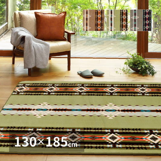 ラグ ラグマット 130×185 約1.5畳 ペンドルトン柄 お家でキャンプ気分 ペンドリム ふかふか フランネルラグ ウレタン お家キャンプ おうちキャンプ アウトドア ホットカーペット 床暖房対応(代引不可)