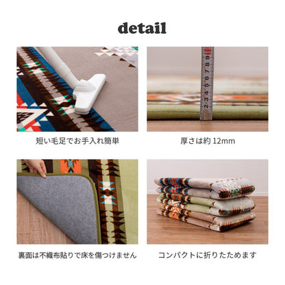 ラグ ラグマット 130×185 約1.5畳 ペンドルトン柄 お家でキャンプ気分 ペンドリム ふかふか フランネルラグ ウレタン お家キャンプ おうちキャンプ アウトドア ホットカーペット 床暖房対応(代引不可)