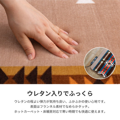 ラグ ラグマット 185×185 約2畳 ペンドルトン柄 お家でキャンプ気分 ペンドリム ふかふか フランネルラグ ウレタン お家キャンプ おうちキャンプ アウトドア ホットカーペット 床暖房対応(代引不可)