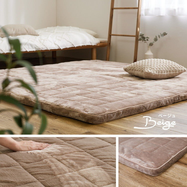 ふっくら厚手 メレンゲタッチラグ 極厚 130×190cm ラグマット ウレタン入り フランネル ホットカーペットカバー こたつ敷き かわいい 可愛い おしゃれ(代引不可)