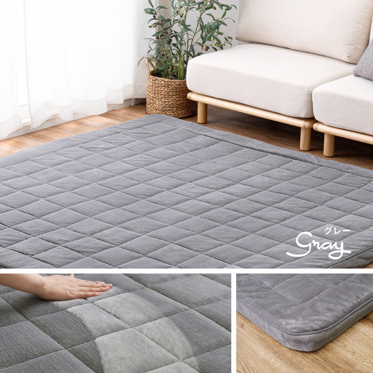 ふっくら厚手 メレンゲタッチラグ 極厚 130×190cm ラグマット ウレタン入り フランネル ホットカーペットカバー こたつ敷き かわいい 可愛い おしゃれ(代引不可)