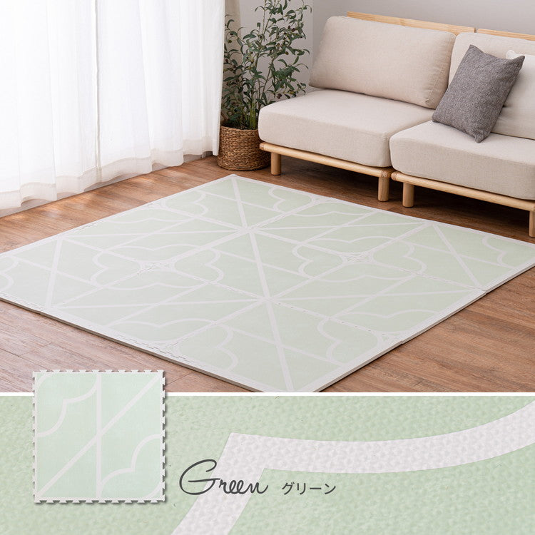 ジョイントマット プレイマット 大判 60cm 9枚 キュロス フロア マット ベビー 赤ちゃん かわいい 可愛い 室内用 屋内用 おしゃれ 子供部屋 敷き詰め ジョイントラグ(代引不可)