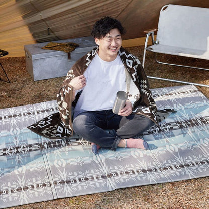 キリム柄 クッションプレイマット 178×196cm 撥水 耐熱 防音 エクスキリム プレイマット 折りたたみ マット クッションマット キャンプ アウトドア レジャシート 子ども部屋 ペット(代引不可)