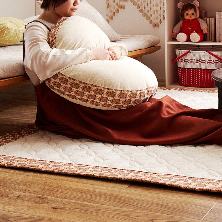 昭和レトロ ラウンドクッション アトレ 直径 約60cm 円形 座布団 オールシーズン かわいい 可愛い おしゃれ(代引不可)