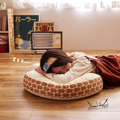 昭和レトロ ラウンドクッション アトレ 直径 約60cm 円形 座布団 オールシーズン かわいい 可愛い おしゃれ(代引不可)