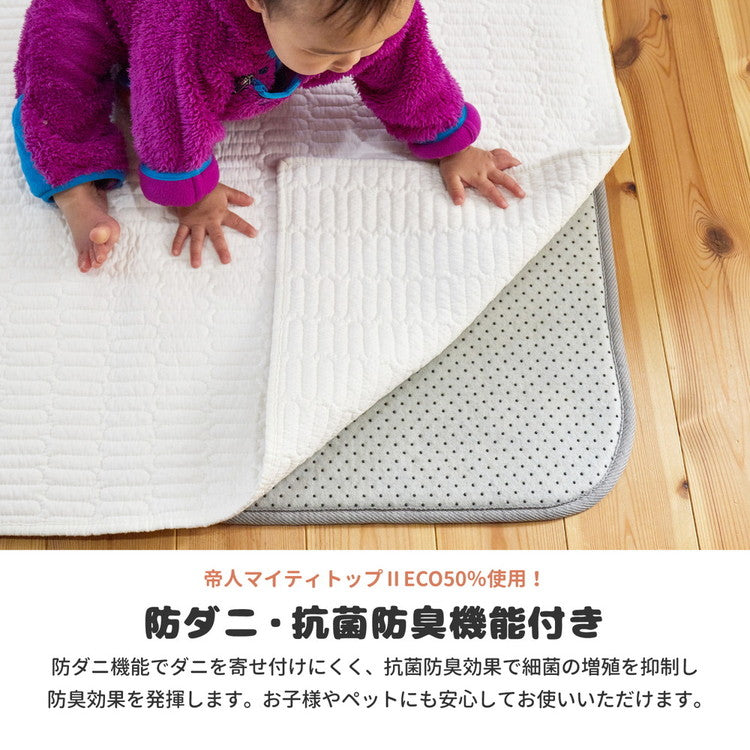 ラグの下に敷くラグ 170×170cm 防音 アンダーラグ 両面すべり止め 防ダニ 抗菌 ウレタン入り 下敷き 滑り止め ホットカーペット対応 床暖房対応 ふっくら ふかふか ピタっと敷ける 絨毯(代引不可)