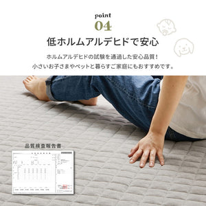 洗えるスウェットキルトラグ ココン 130×190cm 洗濯機で洗えるラグ ウォッシャブルラグ カーペット おしゃれ 無地 シンプル 北欧モダン(代引不可)