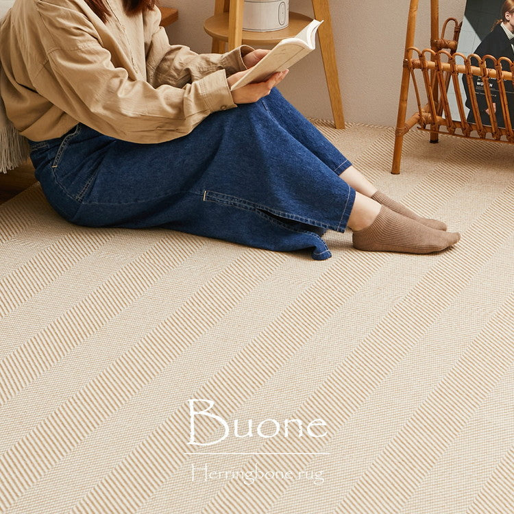 ヘリンボン柄 洗えるラグ 190×190cm 約2.5畳 ボーナ 洗濯機で洗えるラグ ウォッシャブルラグ ヘリンボーンラグ カーペット おしゃれ ヘリンボン シンプル 北欧 モダン(代引不可)