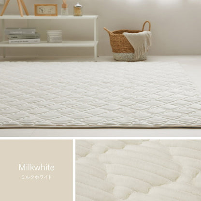 ラグ 130×190cm くすみカラー ふわふわタッチの洗えるキルトラグ モロッカン 可愛い かわいい ラグマット カーペット 床暖房対応 オールシーズン おしゃれ(代引不可)