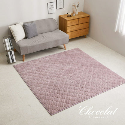 ラグ 130×190cm くすみカラー ふわふわタッチの洗えるキルトラグ モロッカン 可愛い かわいい ラグマット カーペット 床暖房対応 オールシーズン おしゃれ(代引不可)