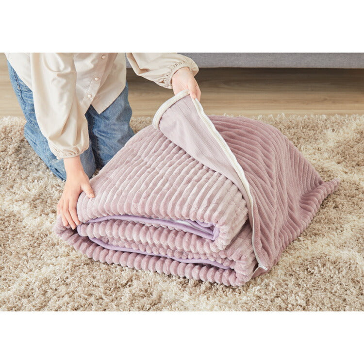 クッションになるこたつ布団 収納袋付き 大人かわいい くすみカラー コーデュロイ 3WAY こたつ掛け布団 寝袋 シュラフ こたつ布団収納 カバー 可愛い かわいい おしゃれ(代引不可)