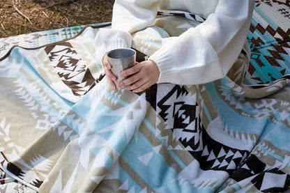 綿100% タオルブランケット 100×178cm アウトドア ビーチタオル 多機能 ブランケット ネイティブ柄 タオルケット エスニック 大判 厚手 キャンプ おしゃれ ひざ掛け マルチカバー(代引不可)