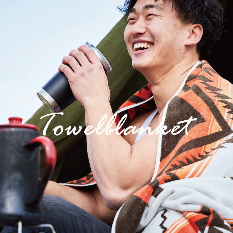 綿100% タオルブランケット 100×178cm アウトドア ビーチタオル 多機能 ブランケット ネイティブ柄 タオルケット エスニック 大判 厚手 キャンプ おしゃれ ひざ掛け マルチカバー(代引不可)