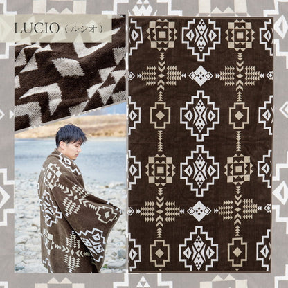 綿100% タオルブランケット 100×178cm アウトドア ビーチタオル 多機能 ブランケット ネイティブ柄 タオルケット エスニック 大判 厚手 キャンプ おしゃれ ひざ掛け マルチカバー(代引不可)