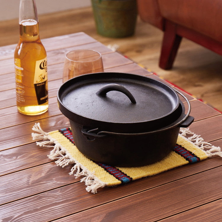 ウール100% 手織り鍋敷き アンシュ イーシュ 約20×20cm キリム 羊毛 キャンプ アウトドア(代引不可)