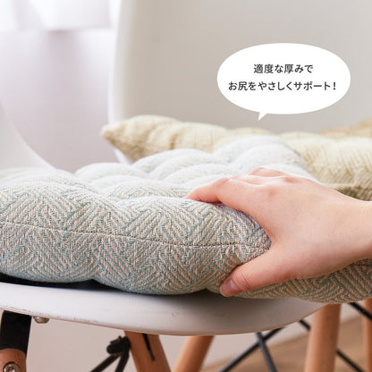 【2枚組】 チェアパッド インド綿 シートクッション アルト 約40×40cm 座布団 コットン100% チェアマット 四角型 かわいい シンプル おしゃれ(代引不可)