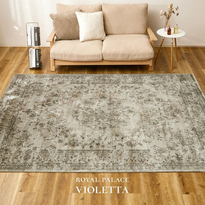 ベルギー製 モケットラグ 195×250cm アンティーク調 デザインラグ モケット織 クラシカル ヴィンテージ調 床暖房対応 シック シャビー ラグ ラグマット カーペット おしゃれ(代引不可)