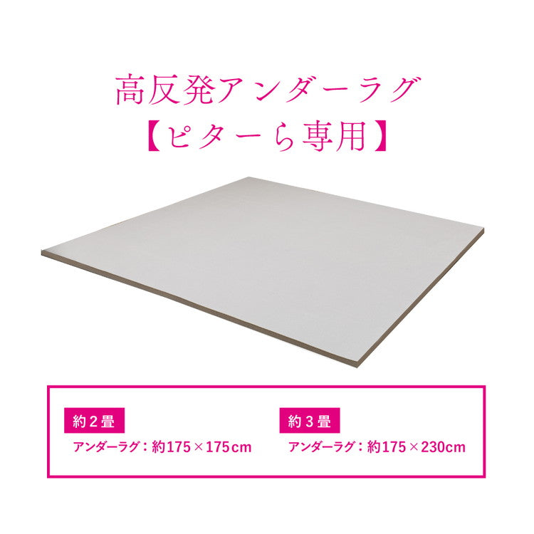実用新案取得 ズレないアンダーラグ PITARA ピタ―ら 175x175cm 2畳 ずれない ラグの下敷き 極厚ウレタン 20mm クッション 騒音対策(代引不可)