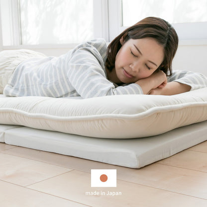 日本製 お試し4cmマットレス シングル 4つ折り 軽量 ウレタンマットレス 来客用 コンパクト マット 敷布団 敷き布団(代引不可)