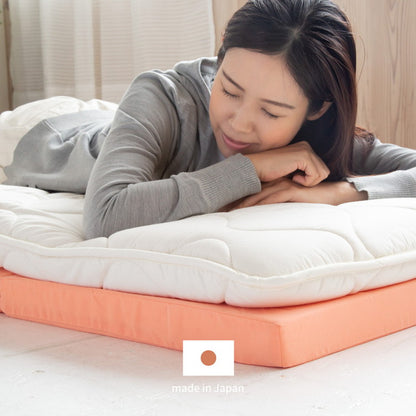 日本製 バランスマットレス シングル 4つ折り 軽量 ウレタンマットレス コンパクト マット 敷布団 敷き布団(代引不可)