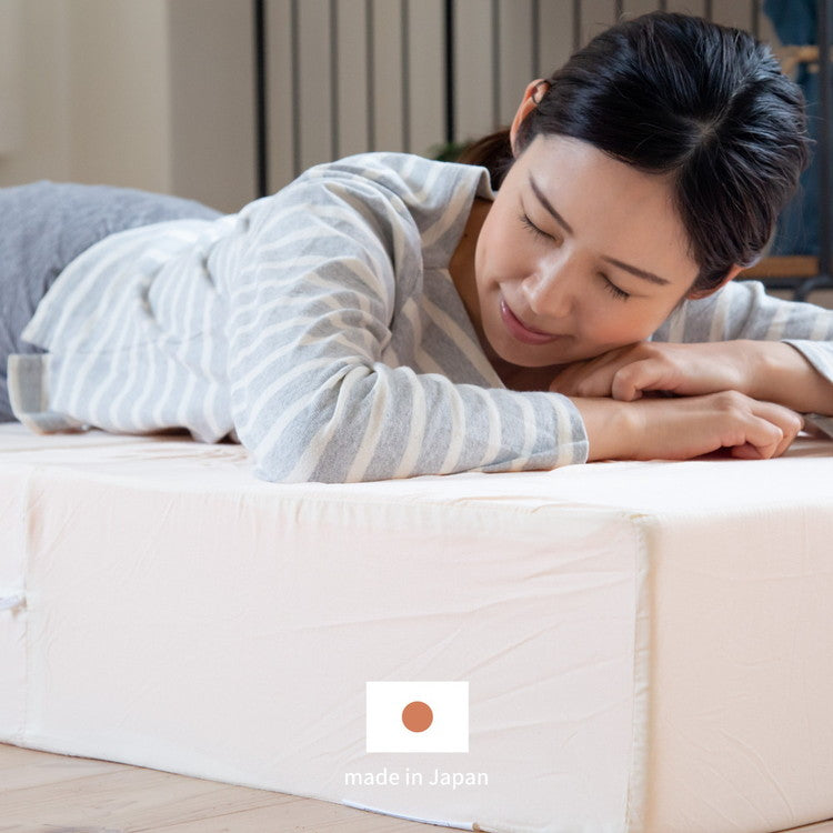 日本製 折りたたみ 高反発マットレス ダブル 3つ折り 極厚17cm 高反発ウレタン ウレタンマットレス コンパクト マット 敷布団 敷き布団(代引不可)