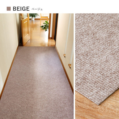 日本製 ロングカーペット 廊下 幅90cm 長さ4m 滑り止め 吸着マット 洗える カットOK 廊下敷き 廊下用 ラグ ロングマット 滑り止めマット ぴたっと吸着 ズレにくい カーペット 床暖房OK 手洗い可(代引不可)