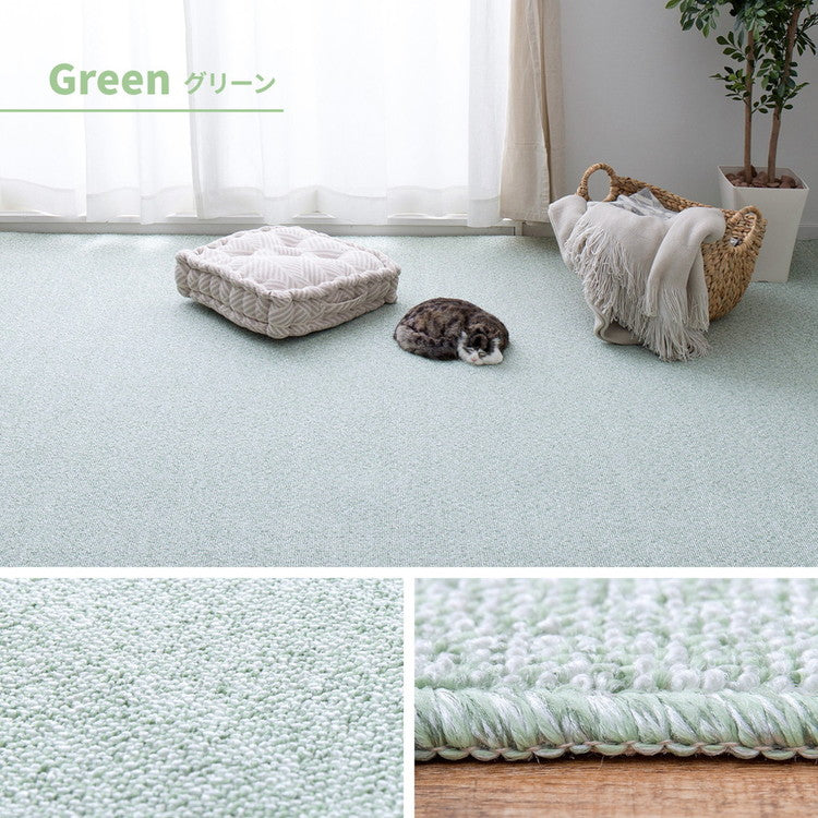 日本製 防炎・防汚 敷き詰めカーペット PS-700 江戸間6帖 6畳 防音 抗菌 防臭 はっ水 防ダニ キッズラグ 子供部屋 ラグ(代引不可)