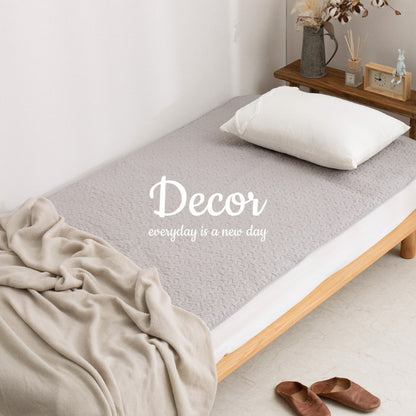 綿100%敷きパッド イブルデコール 約100×205cm シングル 無地 イブル キルティング 敷きパット 敷パット 敷パッド 滑り止め付き すべり止め付き ベッドパッド かわいい おしゃれ シンプル(代引不可)