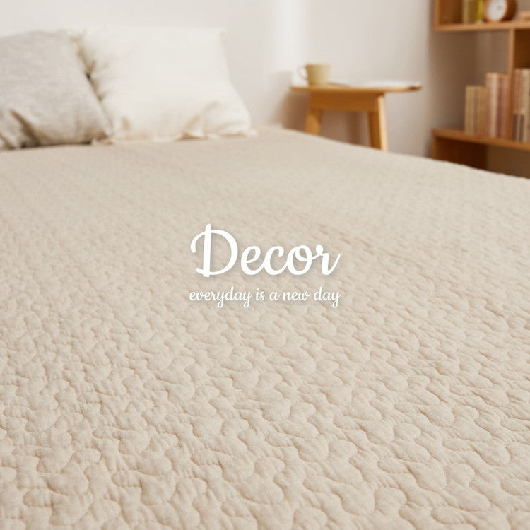 綿100%敷きパッド イブルデコール 約100×205cm シングル 無地 イブル キルティング 敷きパット 敷パット 敷パッド 滑り止め付き すべり止め付き ベッドパッド かわいい おしゃれ シンプル(代引不可)