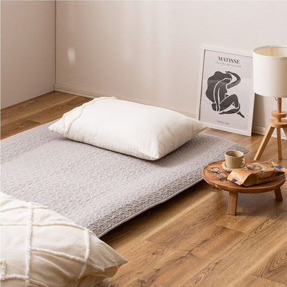 綿100%敷きパッド イブルデコール 約100×205cm シングル 無地 イブル キルティング 敷きパット 敷パット 敷パッド 滑り止め付き すべり止め付き ベッドパッド かわいい おしゃれ シンプル(代引不可)