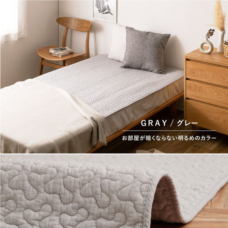 綿100%敷きパッド イブルデコール 約100×205cm シングル 無地 イブル キルティング 敷きパット 敷パット 敷パッド 滑り止め付き すべり止め付き ベッドパッド かわいい おしゃれ シンプル(代引不可)
