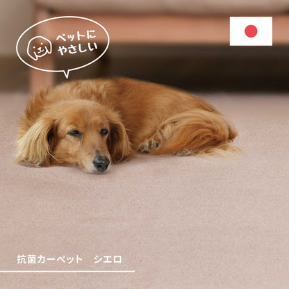 ペットも安心 日本製 抗菌 敷き詰めカーペット シエロ 江戸間6帖 6畳 防臭 カットパイル ペット 爪引っかかり防止 ラグマット オールシーズン(代引不可)