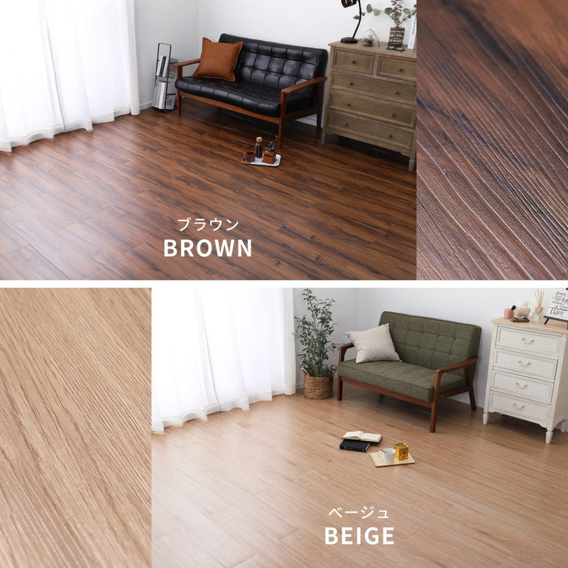 木目調フロアタイル 接着不要 1畳 12枚セット 全8色 貼ってはがせる 吸着タイプ 置くだけ簡単 床 シート ウッド調フロアタイル DIY フロアマット 床材 賃貸 接着剤不要(代引不可)