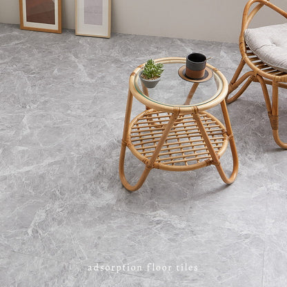 【20枚入】 貼ってはがせるストーン調フロアタイル 30.5×30.5cm 【約1畳】 大理石調 モノトーン おしゃれ DIY フロアマット 床材 吸着タイプ 韓国インテリア 賃貸 フロアシート 置くだけ(代引不可)