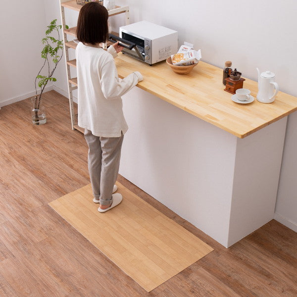 日本製 防炎 抗菌 防カビ 水拭きできるクッションフロア 90×250cm キッチンマット 拭ける フロアシート フローリングマット DIY 大理石 木目 タイル柄 おしゃれ(代引不可)