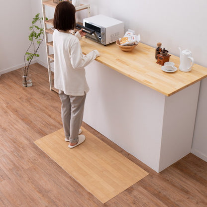 日本製 防炎 抗菌 防カビ 水拭きできるクッションフロア 90×250cm キッチンマット 拭ける フロアシート フローリングマット DIY 大理石 木目 タイル柄 おしゃれ(代引不可)