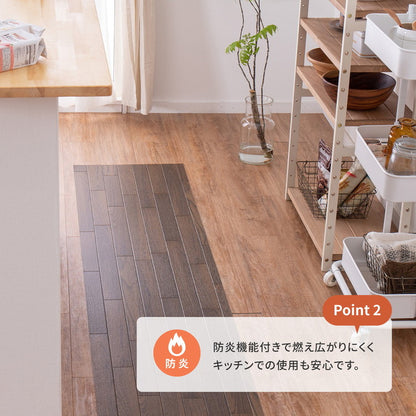 日本製 防炎 抗菌 防カビ 水拭きできるクッションフロアII 90×100 キッチンマット 拭ける フロアシート フローリングマット DIY 大理石 木目 タイル柄 おしゃれ(代引不可)