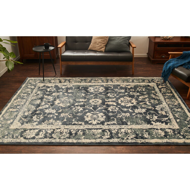 ラグ 130×190cm オリエンタル柄 ウィルトン織り カーペット ペルシャ風 ペルシャ絨毯風 ラグマット アンティーク調 オリエンタル モロッカン アジアン ウィルトンラグ(代引不可)