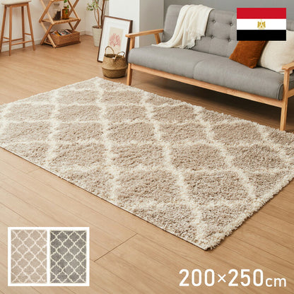 ラグ 200×250cm 厚手 シャギーラグ ベニワレン モロッカン モダン ウィルトン織り カーペット ラグマット ウィルトンラグ ホットカーペット・床暖房OK 可愛い かわいい(代引不可)