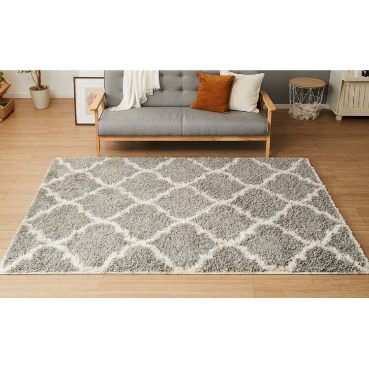 ラグ 200×250cm 厚手 シャギーラグ ベニワレン モロッカン モダン ウィルトン織り カーペット ラグマット ウィルトンラグ ホットカーペット・床暖房OK 可愛い かわいい(代引不可)