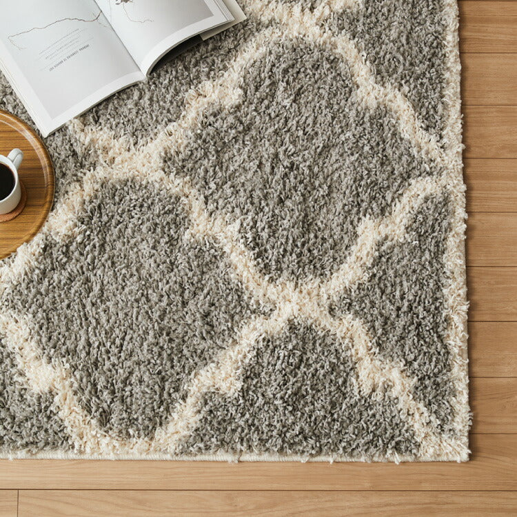 ラグ 200×250cm 厚手 シャギーラグ ベニワレン モロッカン モダン ウィルトン織り カーペット ラグマット ウィルトンラグ ホットカーペット・床暖房OK 可愛い かわいい(代引不可)