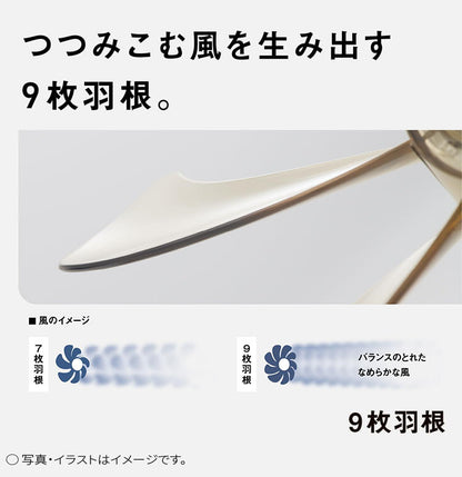F-C339D-W Panasonic 扇風機 リビング扇 DCモーター リモコン付き ゆらぎ パナソニック ホワイト 9枚羽 心地よい風