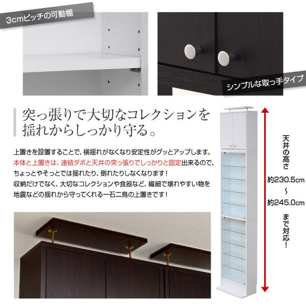 コレクションラック Luke ルーク 浅型 ハイタイプ 上置きセット 幅48.5 奥行19 壁面収納 コレクションケース フィギュアラック フィギュアケース フィギュア プラモデル アクスタ おもちゃ 模型 大容量 ディスプレイ 模型 棚 ディスプレイラック(代引不可)