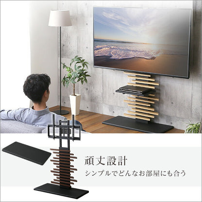最大100インチ対応 デザインテレビスタンド 専用棚板 SET 頑丈・デザインテレビスタンド 最大100インチ対応 高さ調整 おしゃれ 壁面収納 棚板 セット(代引不可)