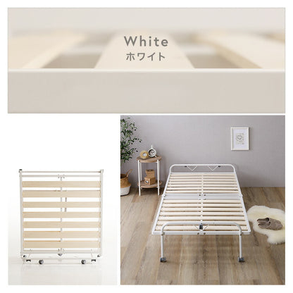 折りたたみパイプすのこベッド シングル Riven リヴェン すのこベッド 折りたたみ 折りたたみ可能 すのこ ベッド ベッドフレーム フレーム シングルサイズ(代引不可)