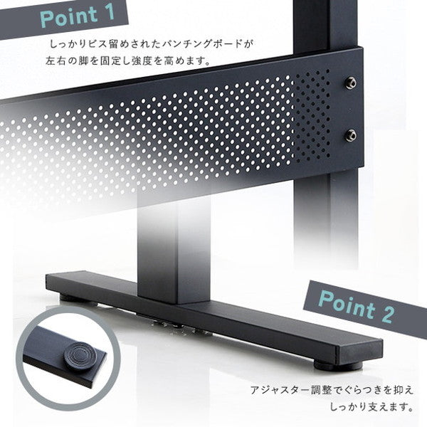 無段階ガス圧昇降テーブル スタンディングデスク 上下昇降式デスク 幅96.5 昇降テーブル PCデスク PCテーブル 脚 高さ調節 伸縮 ガス圧式 スタンディングテーブル(代引不可)